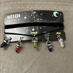 Witch Power Crystals Necklace Set